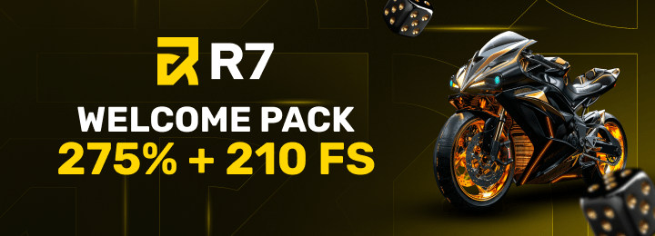 Приветственный бонус 275% + 210 FS в казино R7